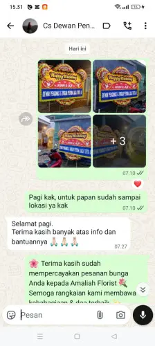 Testimonial Papan Bunga Pernikahan tondo