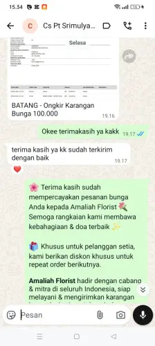Testimonial Papan Bunga tondo