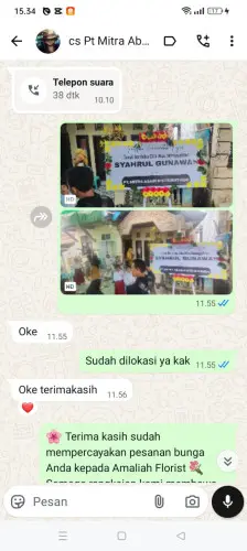 Testimonial Papan Bunga tondo