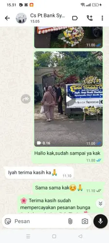 Testimonial Papan Bunga tondo